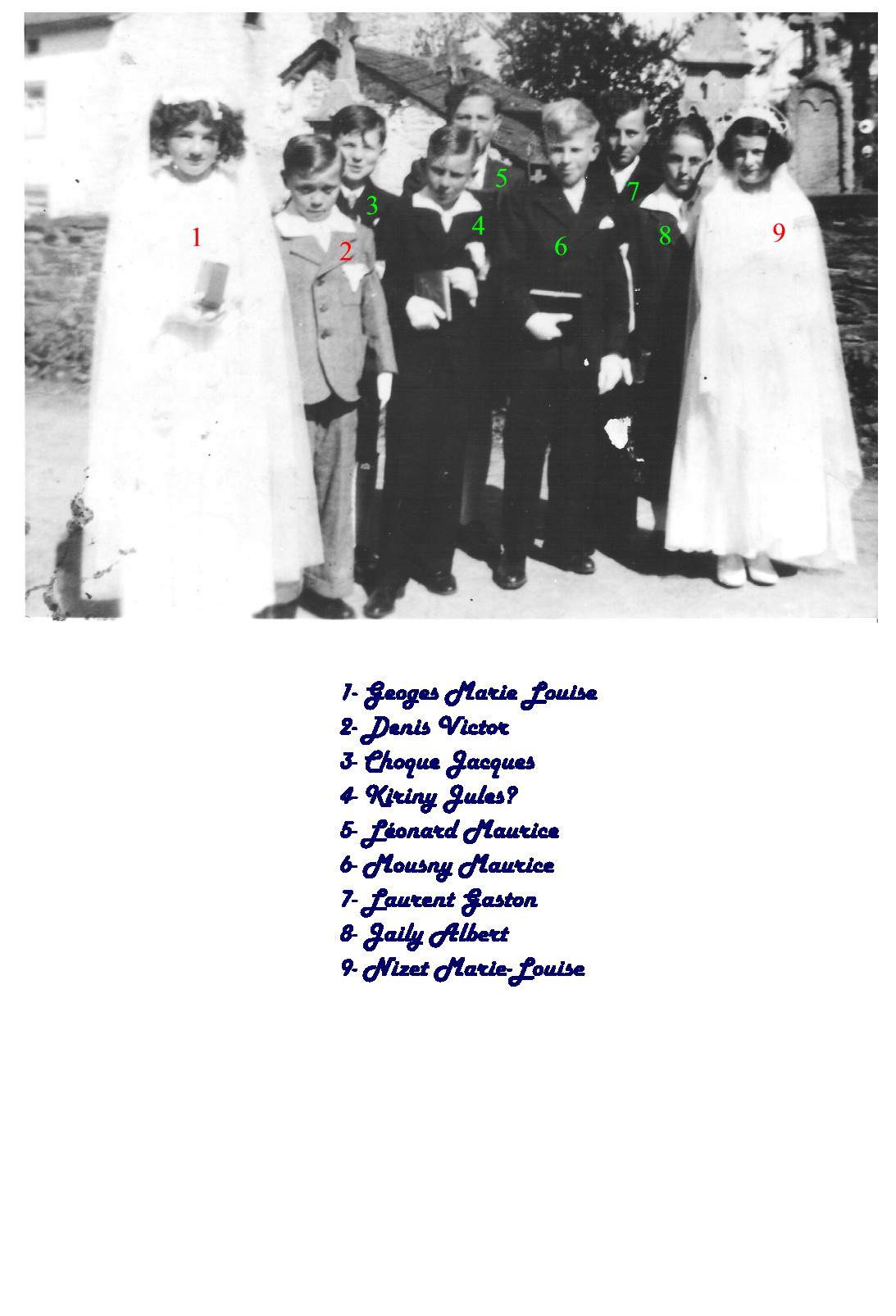 Communion à Regné, années 30