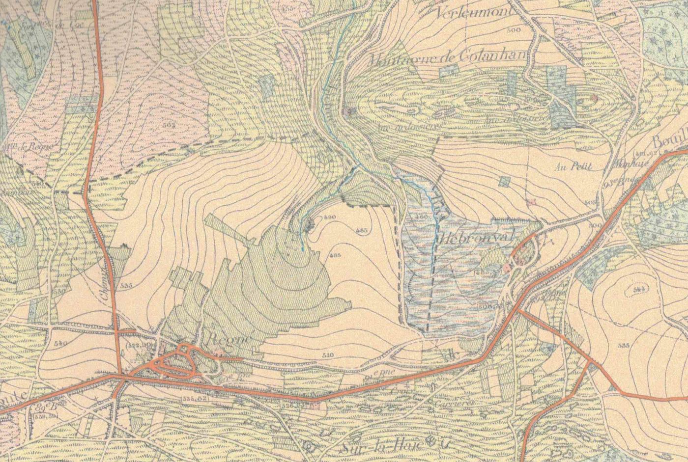 Colanhan — Anciennes ardoisières (carte 1895)