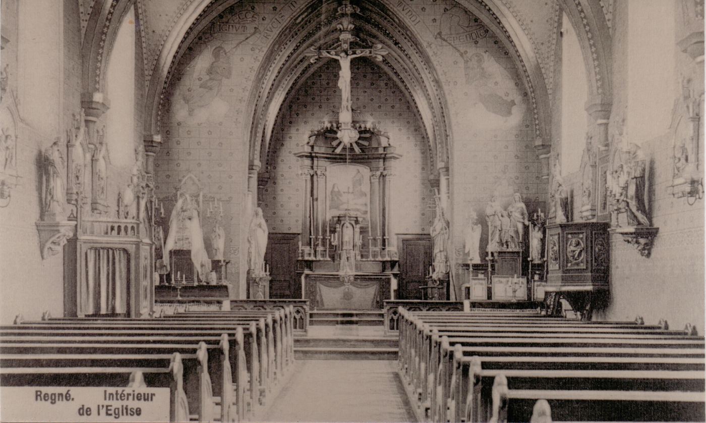 Intérieur de l'église vers 1920