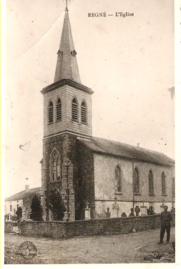 L'église de Regné vers 1920